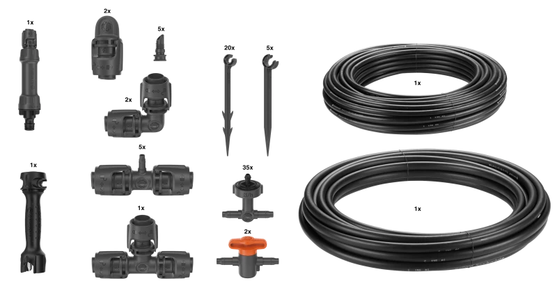 GARDENA Bewässerungs-Set „Micro Drip“, Für Hochbeete & Beete 4 GARDENA Bewässerungs-Set „Micro Drip“, Für Hochbeete & Beete – Bild 2