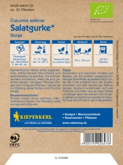 BIO Salatgurke Sonja | Salatgurkensamen Von Kiepenkerl [MHD 01/2024] -Garten- Und Outdoor-Geschäfte 3533 BIO Salatgurke Sonja 2647 1