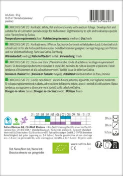 Kohlrabi Weiss Auslese Sehr Früh | BIO Kohlrabisamen Von Sativa Rheinau -Garten- Und Outdoor-Geschäfte 534367 BIO Kohlrabi weiss Auslese Sehr Frueh ko51 sr 1