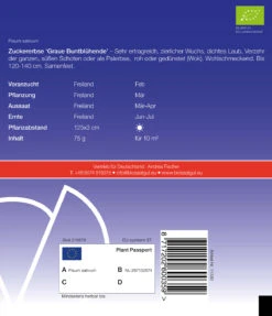 Zuckererbse Graue Buntblühende | BIO Zuckererbsensamen Von De Bolster