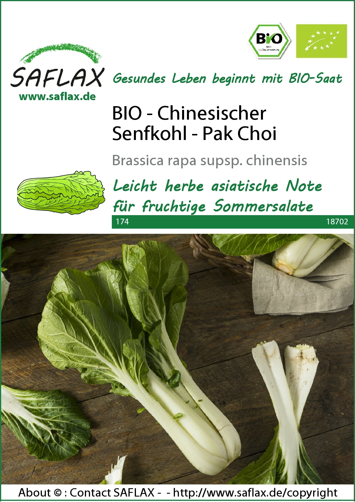 Chinesischer Senfkohl Pak Choi | Pak Choisamen Von Saflax 3 Chinesischer Senfkohl Pak Choi | Pak Choisamen Von Saflax