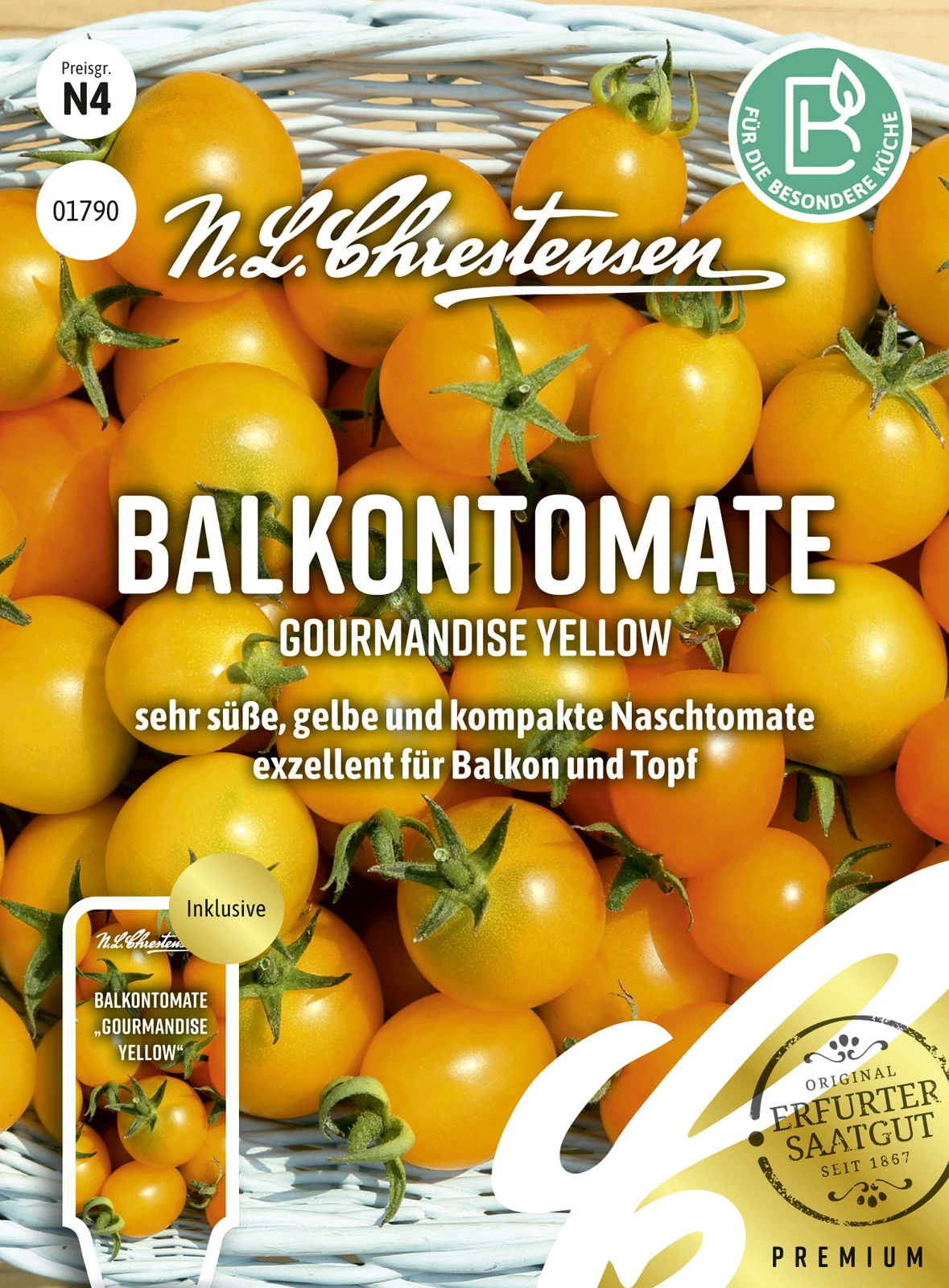 Balkontomate Gourmandise Yellow | Kirschtomatensamen Von N.L. Chrestensen 3 Balkontomate Gourmandise Yellow | Kirschtomatensamen Von N.L. Chrestensen