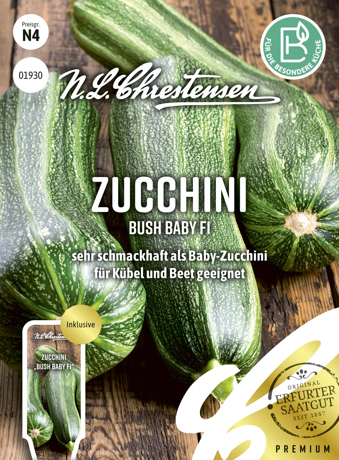 Zucchini Bush Baby F1 | Zucchinisamen Von N.L. Chrestensen 4 Zucchini Bush Baby F1 | Zucchinisamen Von N.L. Chrestensen – Bild 2