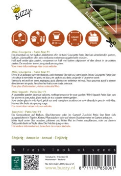 Zucchini Patio Star F1 | Zucchinisamen Von Buzzy Seeds -Garten- Und Outdoor-Geschäfte 545332 Zucchini Patio Star F1 1