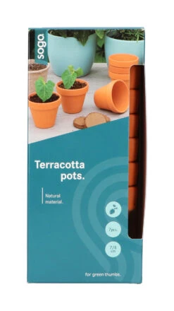 6,8 X 8 Cm Terracotta Töpfe (7 Stück) | Anzuchttöpfe Von Sogo -Garten- Und Outdoor-Geschäfte 548519 6 8 x 8 cm Terracotta Toepfe 7 Stueck 887324 sg 0