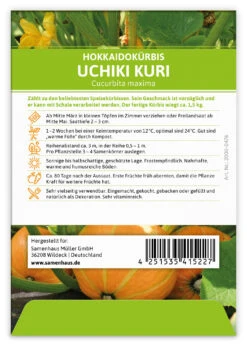 Hokkaidokürbis Uchiki Kuri (100 Stück) | Hokkaidokürbissamen Von FLORTUS -Garten- Und Outdoor-Geschäfte 549859 Hokkaidokuerbis Uchiki Kuri 100 Stueck 2000 0476 100x 2