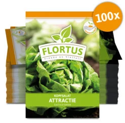 Kopfsalat Attractie (100 Stück) | Kopfsalatsamen Von FLORTUS -Garten- Und Outdoor-Geschäfte 549861 Kopfsalat Attractie 100 Stueck 2000 0478 100x 0