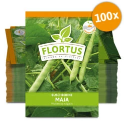 Buschbohne Maja (100 Stück) | Buschbohnensamen Von FLORTUS -Garten- Und Outdoor-Geschäfte 549880 Buschbohne Maja 100 Stueck 2000 0497 100x 0