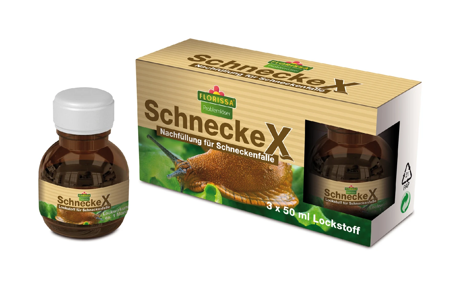 Schneckenfalle SchneckeX Lockmittel Nachfüllpackung (3x 50 Ml) | Fallen Und Fernhaltemittel Von Florissa 3 Schneckenfalle SchneckeX Lockmittel Nachfüllpackung (3x 50 Ml) | Fallen Und Fernhaltemittel Von Florissa