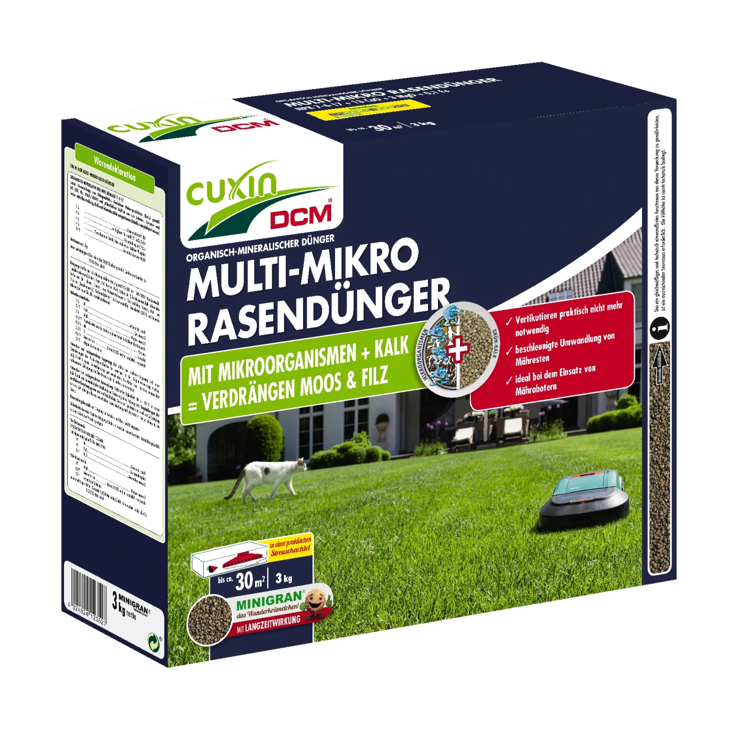 Multi-Mikro Rasendünger (3 Kg) | Rasendünger Von Cuxin DCM 3 Multi-Mikro Rasendünger (3 Kg) | Rasendünger Von Cuxin DCM