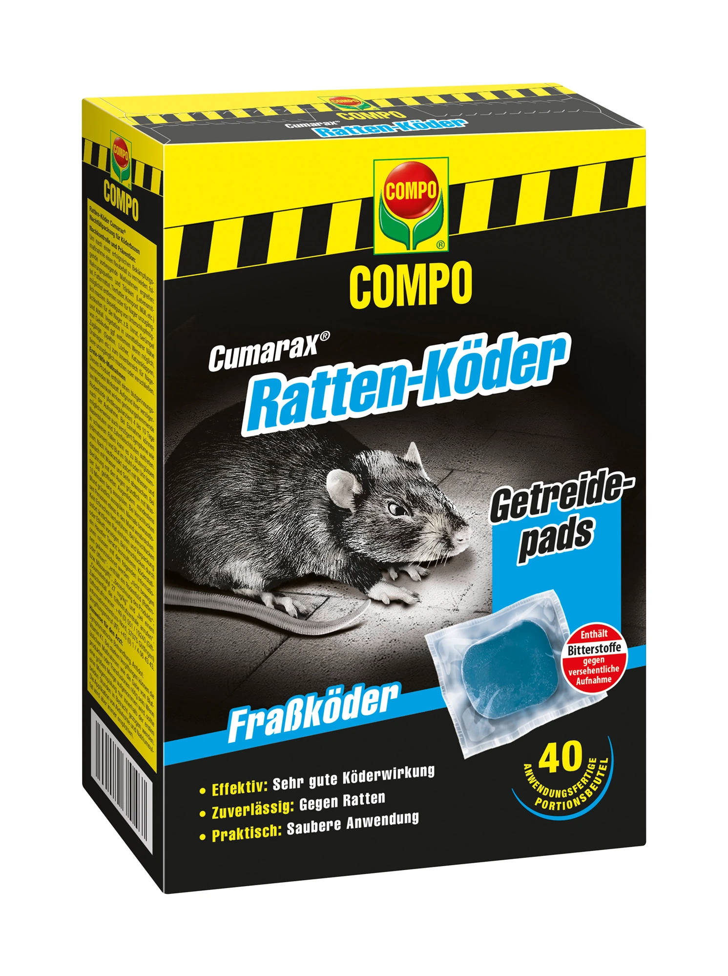 Ratten-Köder (400 G) | Fallen Und Fernhaltemittel Von COMPO 3 Ratten-Köder (400 G) | Fallen Und Fernhaltemittel Von COMPO