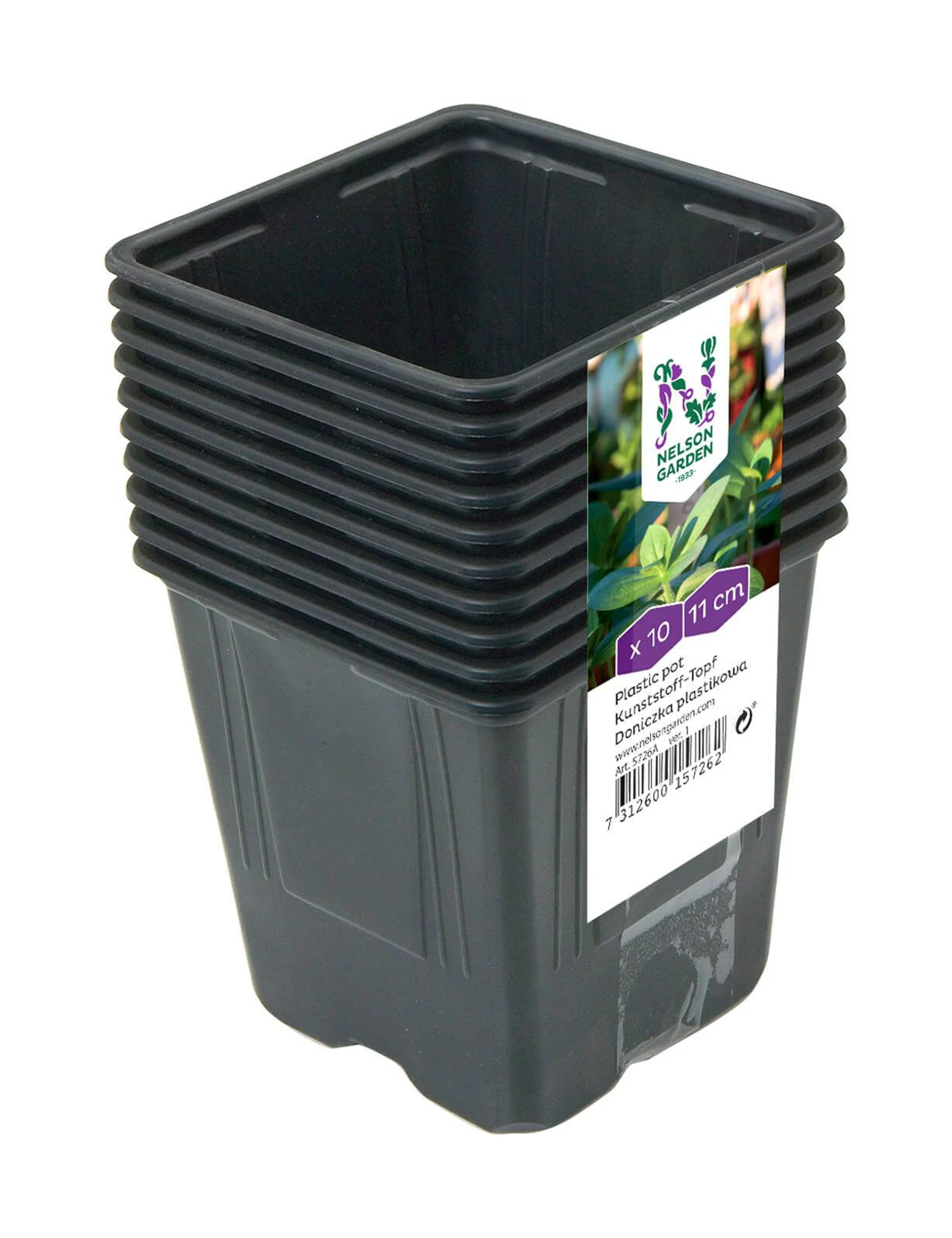 11 Cm Kunststofftöpfe Quadratisch (10 Stück) | Töpfe Von Nelson Garden 3 11 Cm Kunststofftöpfe Quadratisch (10 Stück) | Töpfe Von Nelson Garden