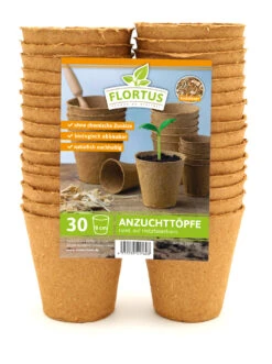 8 Cm Anzuchttopf Rund Auf Holzfaser Basis | Anzuchttöpfe Von FLORTUS -Garten- Und Outdoor-Geschäfte 552303 8 cm Anzuchttopf rund auf Holzfaser Basis 30 Stueck 2000 0595 0
