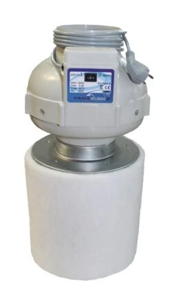 Ventilution PK Kombo-Kit, PK Rohrventilator 125 Two-Speed, 420 M³/h, PK-Carbon-Aktivkohlefilter