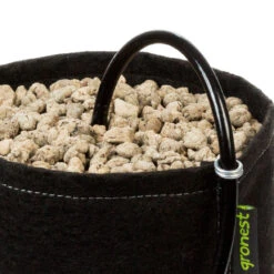 Gronest Stofftopf, Schwarz, 55 L | Blumentopf -Garten- Und Outdoor-Geschäfte 558288 Gronest Stofftopf schwarz 55 l 532106 Gronest Stofftopf 55L 43 x 43 x 30 cm 1